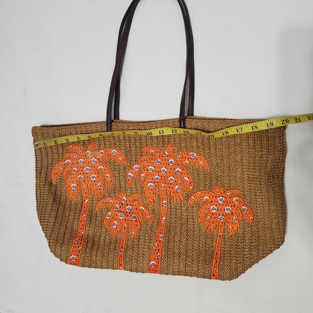 Vera Bradley Rio Rosie Large Straw Tote Bag - Picture 10 of 12